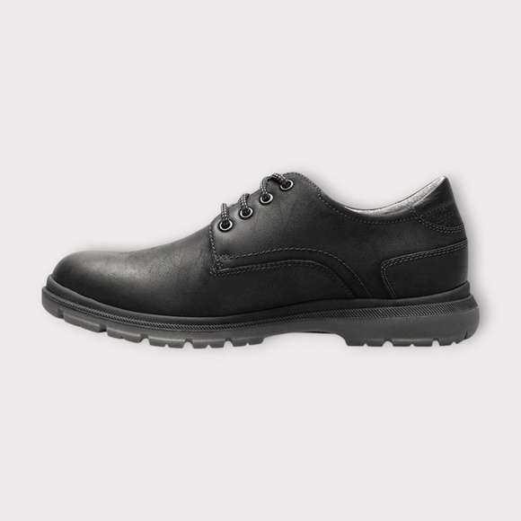 Mens Florsheim Lookout Plain Toe Oxford. Black Nubuck, 13394-001
